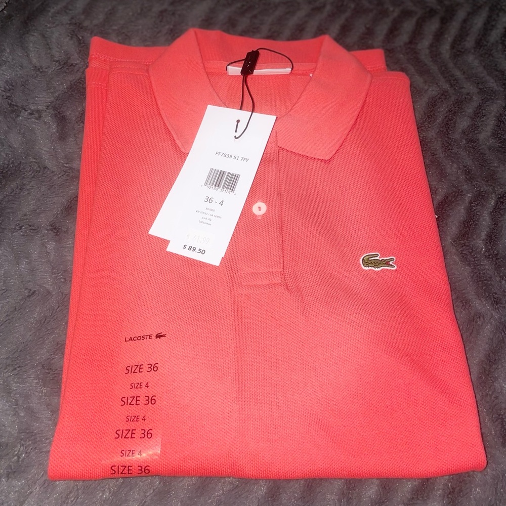Coral Lacoste Polo Shirt